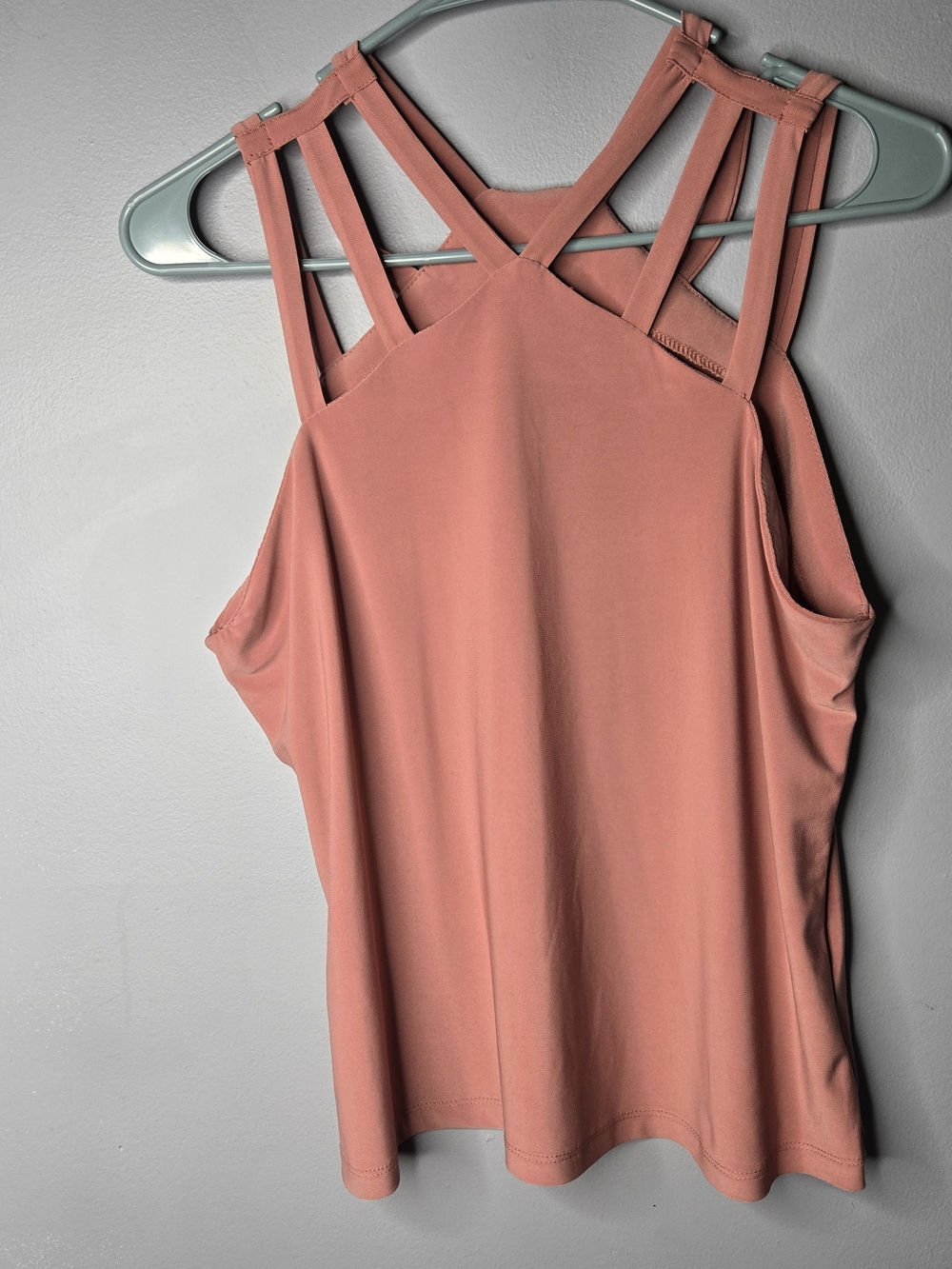 A.U.W. Strappy Cutout Tank Top – Coral/Rust – Size Medium